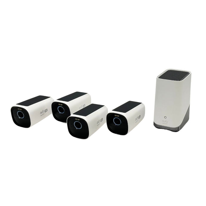 Eufy Security eufy Cam (S330) 4K Wireless Home Security System (4-Pack)+ homebase 3